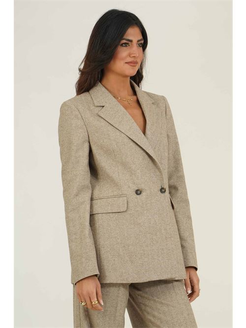 Giacca doppiopetto in misto lana Elmas Phil | 040651BEIGE